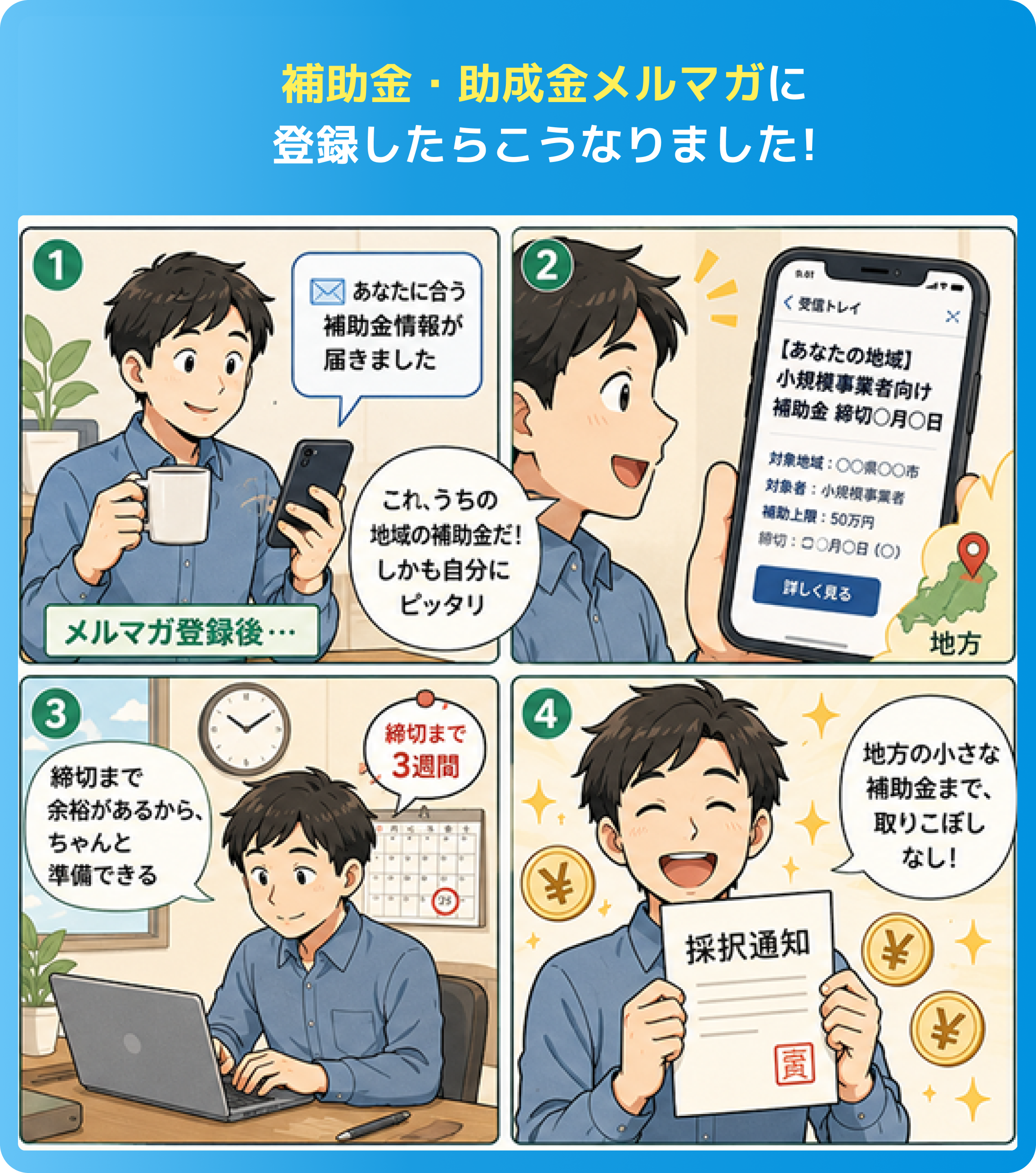 補助金・助成金メルマガに登録したらこうなりました